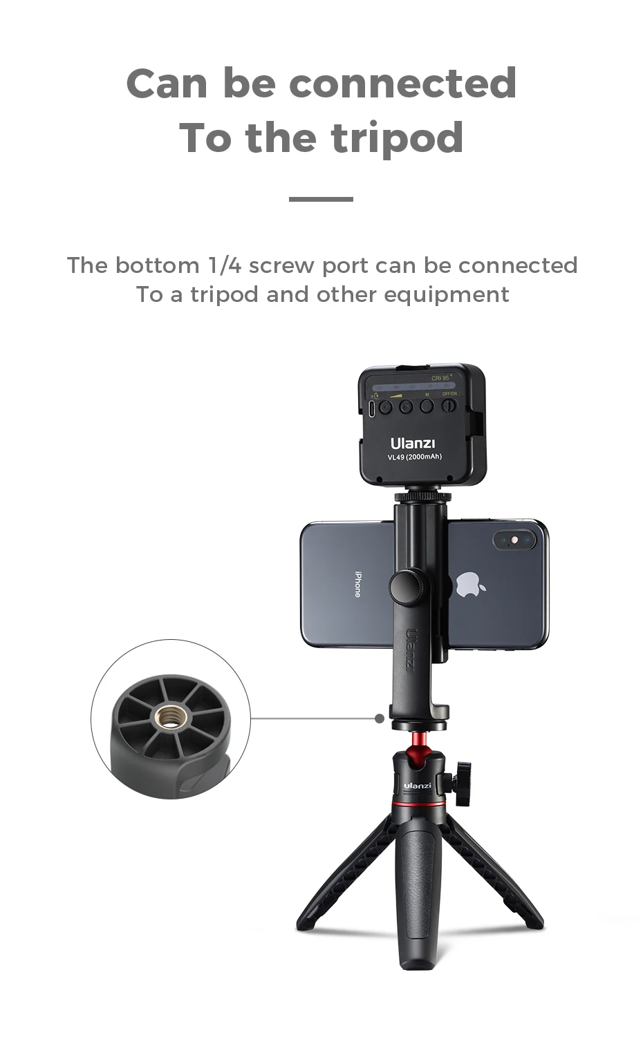 Updated Vertical Shooting Tripod Mount Holder Stand Bracket Clip Mount Cold Shoe