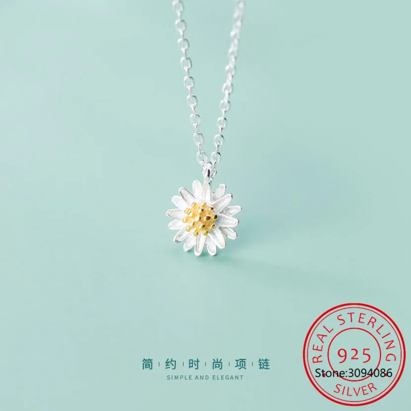 [STONE HENgE] 韓国☆925 Silver☆Silver Daisy Necklace Amazon.com: Beixiter 925 Sterling Silver Tiny Daisy Flower