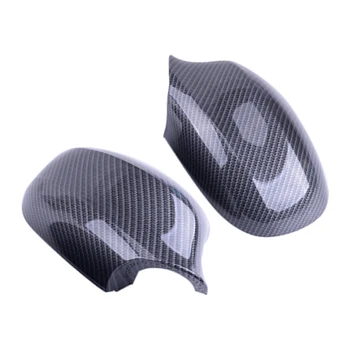

1Pair 51167205292 Car Rearview Side Mirror Cover Cap Carbon Fiber Style 51167205291 Fit for BMW 3 Series E90 2009 2010 2011 2012