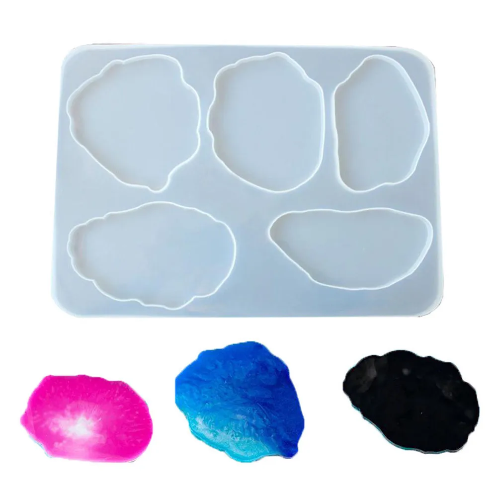 

DIY Coaster Decorative Ornaments Cup Tray Irregular Reusable Kitchen Silicone Mold Art Pendant Craft Jewelry Making Accessories