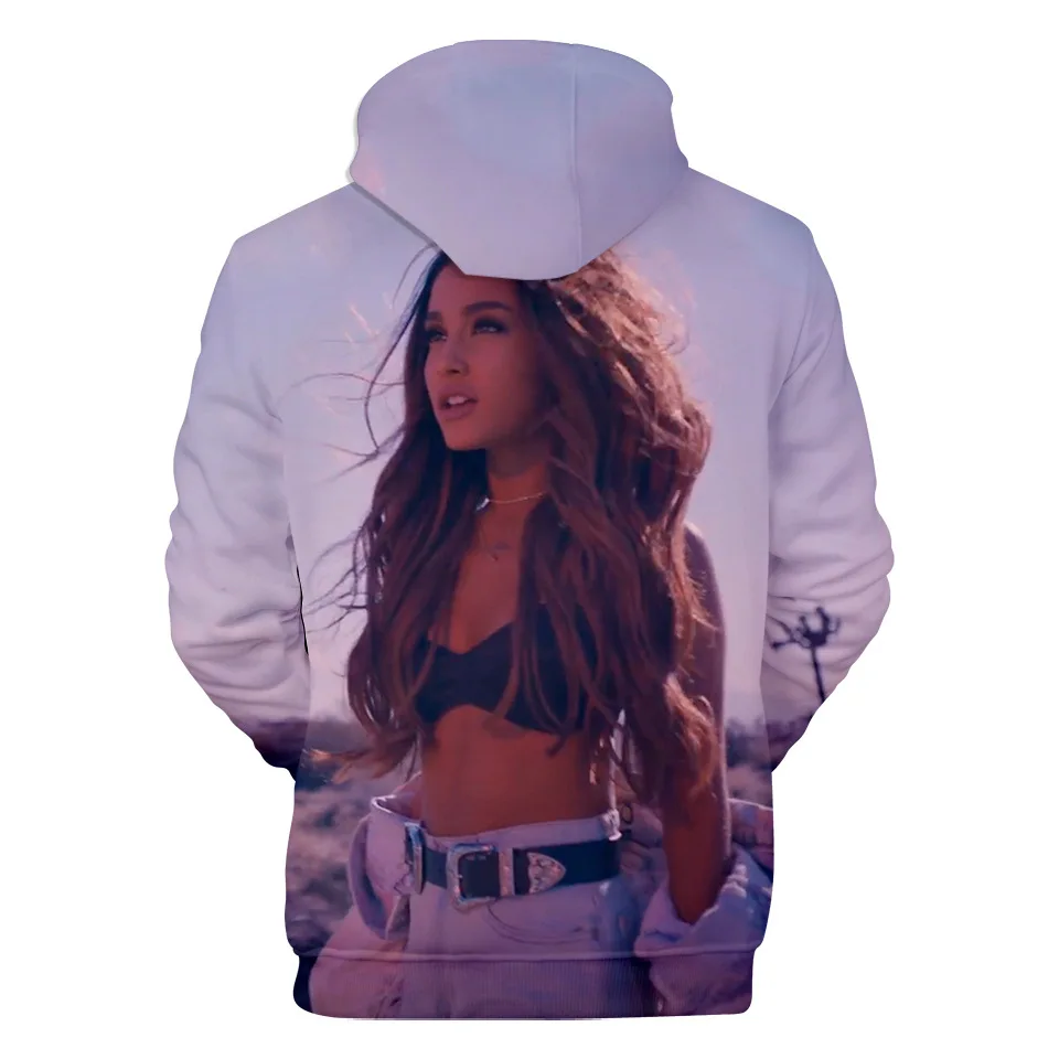 Красивые сексуальные толстовки Ariana Grande для женщин/мужчин с 3D принтом, модные повседневные толстовки с капюшоном для девочек в стиле хип-хоп