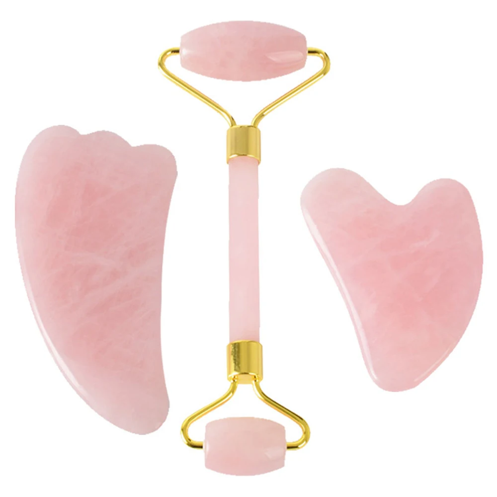 

Facial Massager Anti-aging Roller Face Lifting Tool Jade Gua Sha Roller Face Thin Massager Wrinkle Removal Guasha Tool Jade