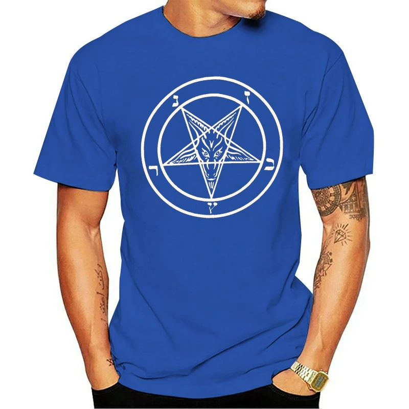 

t shirt Pentagram Satanic Clothing Satanism Evil Hipster Black Metal Satan S-Xl Cotton Short Sleeve Tee Shirt