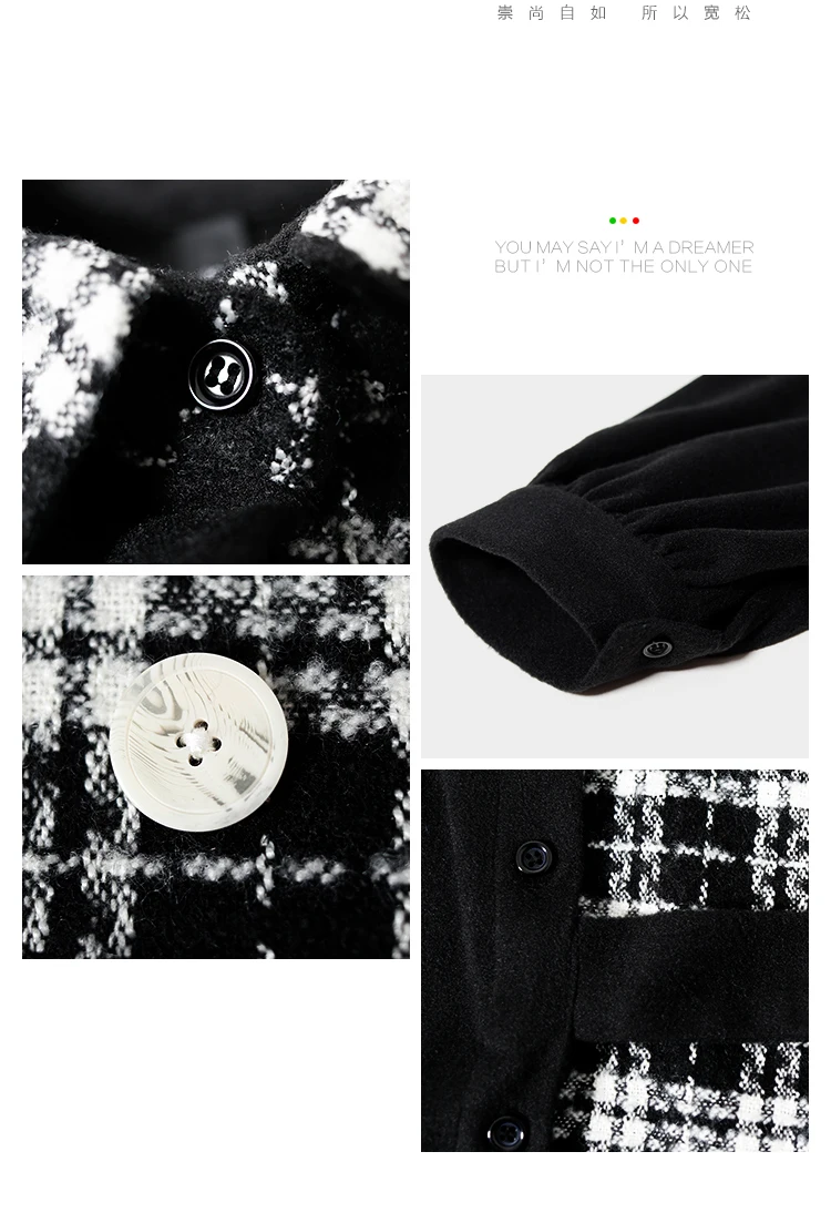 Осень-зима, Корейская женская рубашка в клетку большого размера, Женская утолщенная рубашка средней длины, пальто, женские блузки