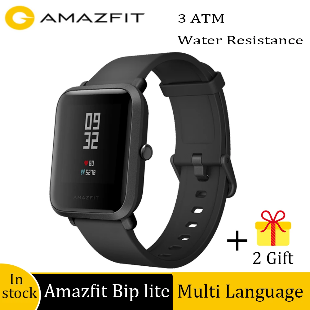 Глобальная версия Amazfit Bip Lite 3ATM водонепроницаемые умные часы 45 дней автономной