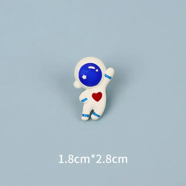 1PCS Fashion Astronaut Small Brooch Rocket Cartoon Badges Cute Moon For Clothing T-shirt Clothing Accessories 5