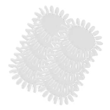 

10pcs Oval Nail Board Color Card Nail Polish Practice Plate Nail Art Accessories (White)