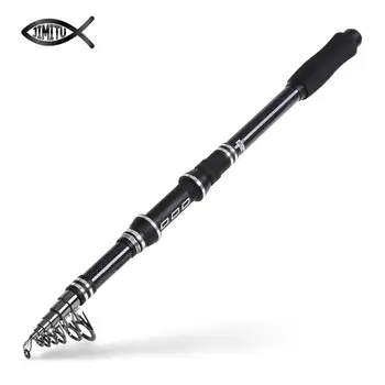 

JIMITU Carbon fiber material aluminum alloy handle light weight high strength high retractable and portable fishing rod