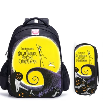 

16 Inch The Nightmare Before Christmas Children School Bags Orthopedic Backpack Kids Boys Girls Mochila Infantil Cartoon Bags