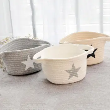 

Durable Cotton Thread Bags Space Saving Knitting Multifunction Organizer Storage Baskets Practical Office Holder Case