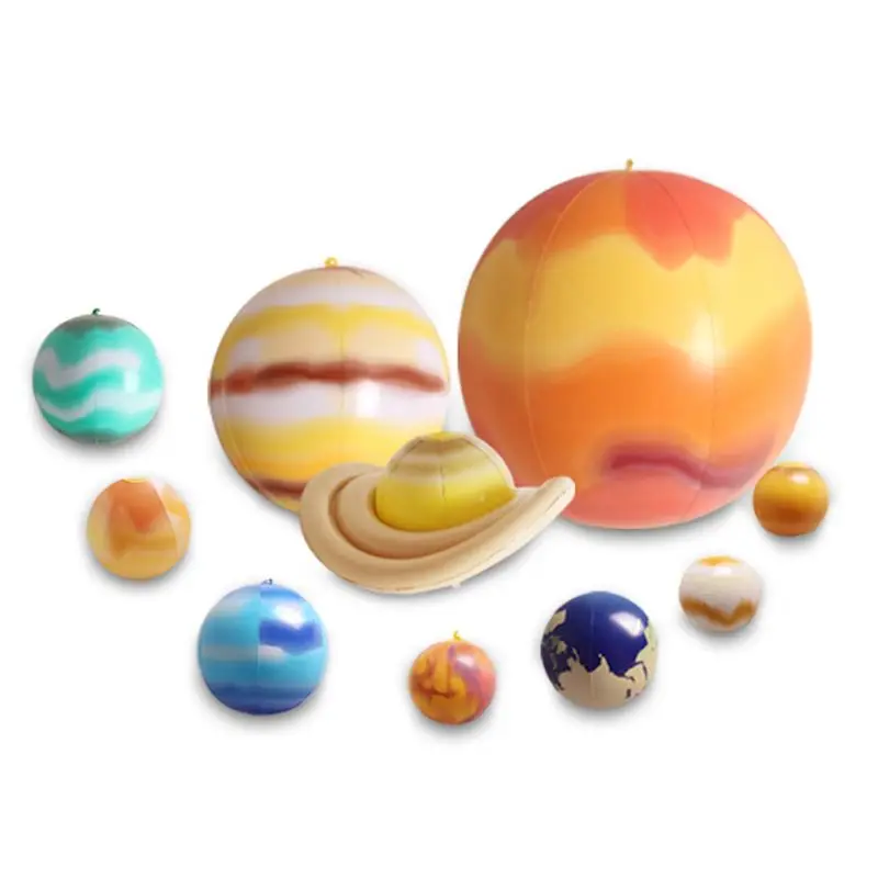

10 Pcs/Set Balloons Solar System Teaching Model Children Blow Up Inflatable Toy B36E