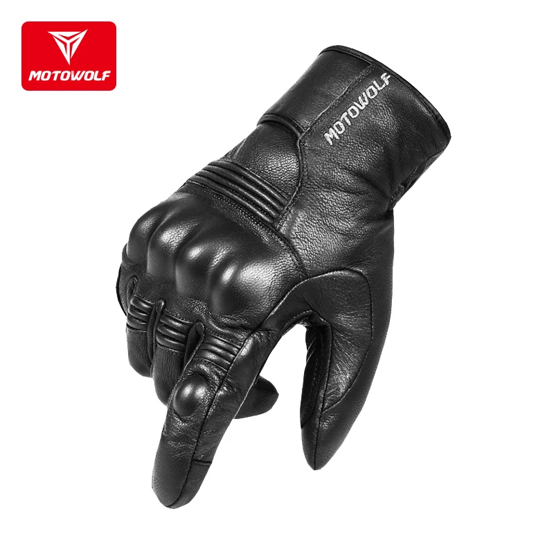 Leather Waterproof Motorcycle Winter Gloves for Men Women Warm Thermal Guantes  Moto Invierno Hombre Impermeable Gant Moto Hiver