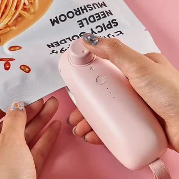 

Portable Bag Clips Electric Heating Plastic Bag Sealing Machine Usb Impulse Vacuum Sealer Capper For Food Plastic Packing Newest