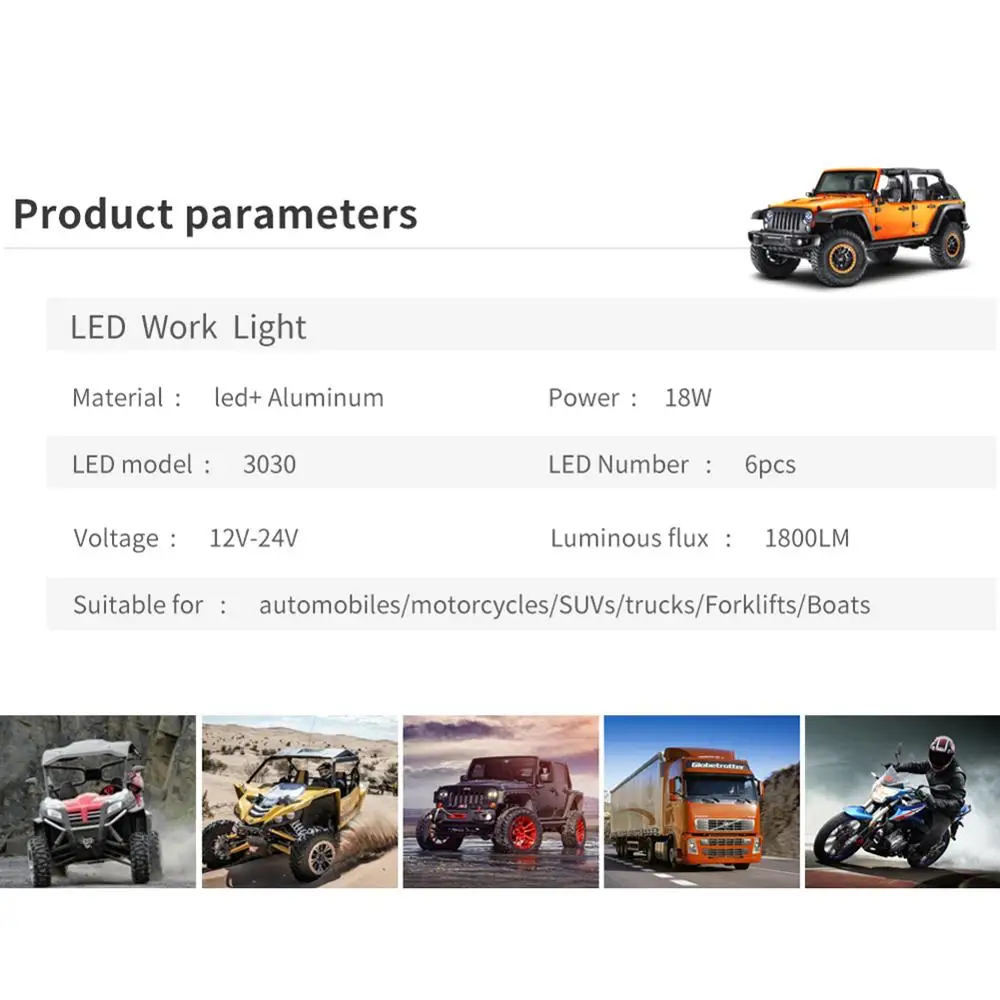 3 дюймов LED дальнего Противотуманные огни пылезащитный 12V 24V светодиодный рабочий светильник Противотуманные огни для Jeep автомобиль внедорожник ATV внедорожник машинка для стрижки 48 Вт 6 светодиодный рабочий светильник Точечный светильник