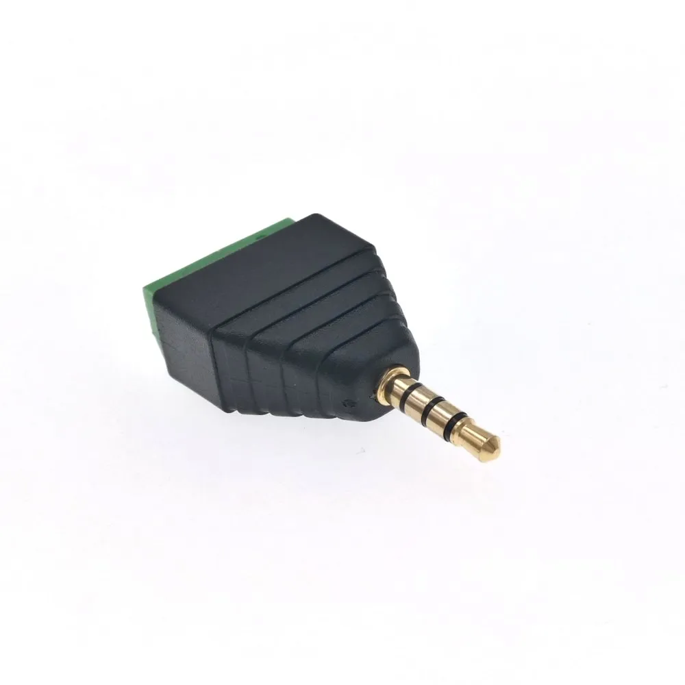 1set 3.5mm 18 Inch Jack Audio Connector To 4 Pin Terminal Stereo Adapter  (4)