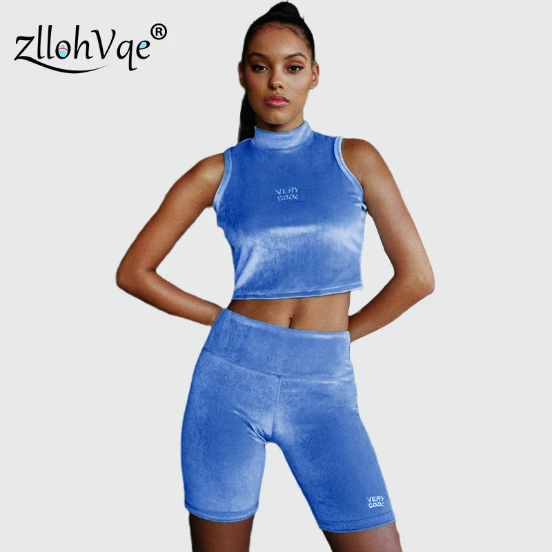 Спортивный костюм Zllohvqe из 2 предметов спортивный жилет топ спортивные штаны для