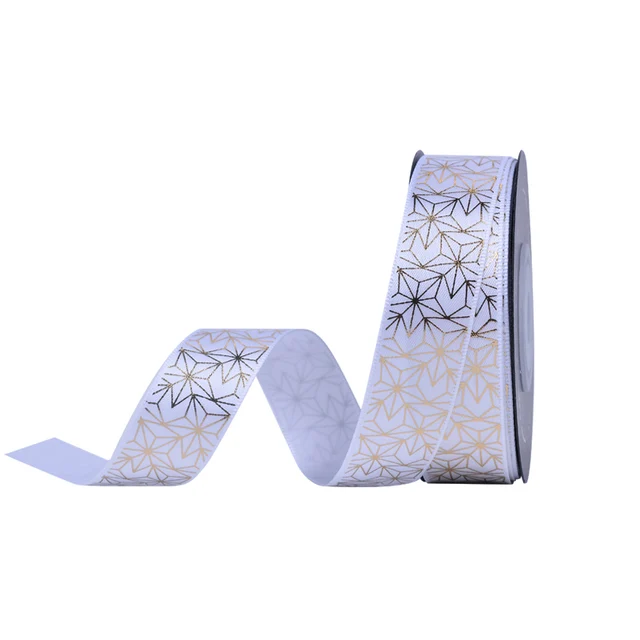 YAMA Christmas Ribbon 10yards/roll 6mm 9mm 16mm 19mm 22mm 38mm Multi-style Optional for Xmas DIY Decoration Crafts Rhombus Snowflake
