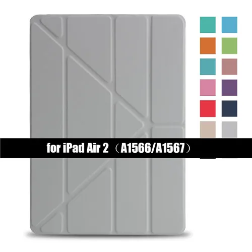 Grey for ipad air2 Чехол для IPad Air Flip Stand Case для Ipad 5 6, чехол из искусственной кожи для IPad Air 2 Smart Cover для Ipad Air 1 - Цвет: Grey for ipad air2