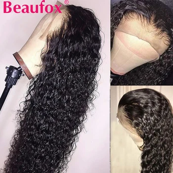 

13*4 Indian Water Wave Lace Front Human Hair Wigs For Women Pre Plucked Lace Front Wigs With Baby Hair Remy Lace Wig 150%Beaufox