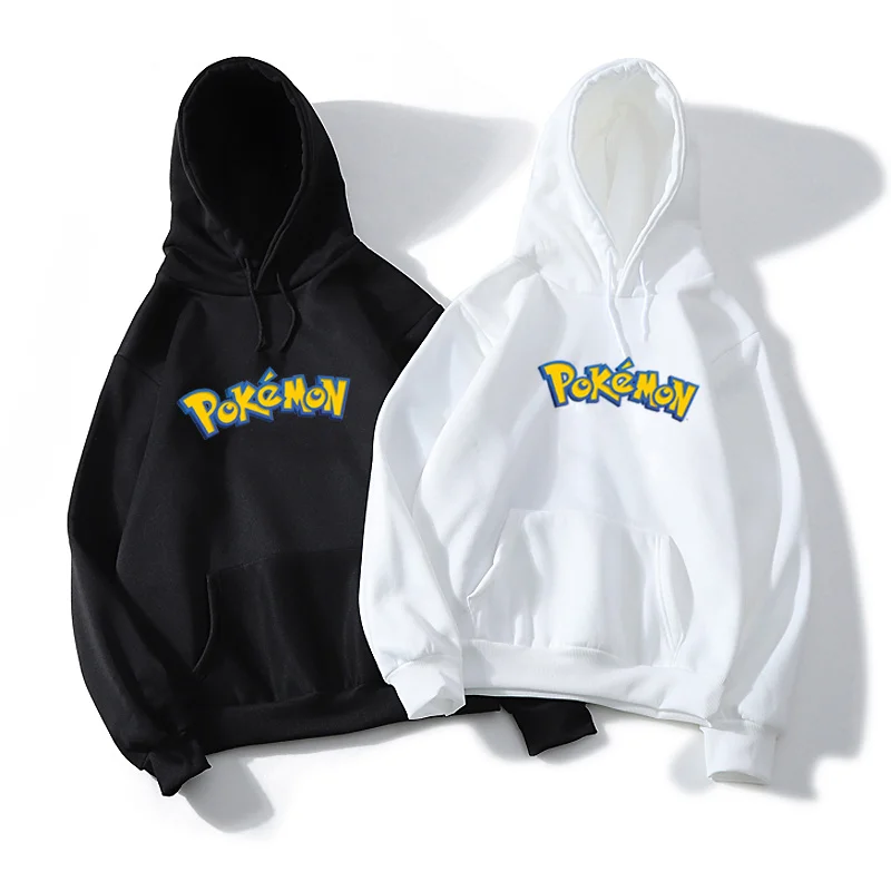 Boys Hoodie Kawaii Pika Clothes Casual Baby Sweatshirt Pikachu Print Pokemon Top Autumn Winter Kids Children Pullover Hoody Drop