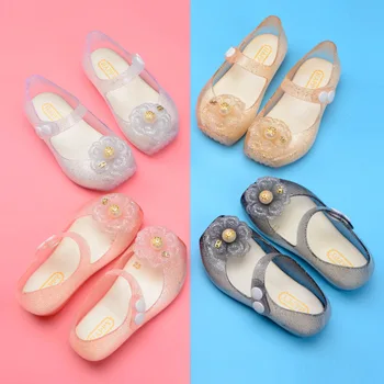 

Girl Sandals Korea-style Designer Flower Kids Candy Color Shoe Children Beach Shoes Non-slip Melissa Toddler Girls Jelly Sandals