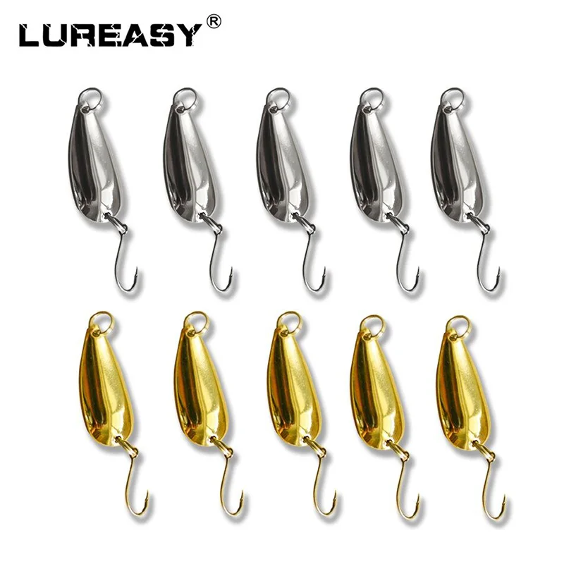 

10 pieces of Metal FISHING LURE Single Hook Sequin Spoon 1m 4 cm Artificial Hard Bait Jumping bait Metal Fixture Bait Set