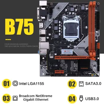 

Huananzhi B75 Desktop Motherboard LGA1155 for i3 i5 i7 CPU Support ddr3 Memory