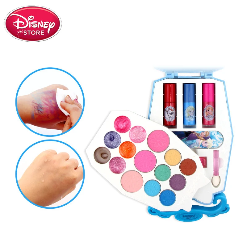 Frozen Disney Kids Makeup Princess Play Makeup Toys for Girl Girls Set Elsa Anna Lipstick Eye Shadow Nail Polish Sets