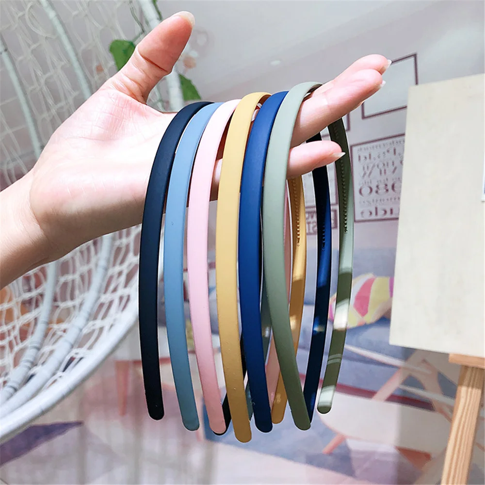 NEW-1pcs-Colorful-Macaron-Scrub-Hair-Bands-Vintage-Acrylic-Thin-Hairbands-Hair-Accessories-for-Women-Girls (1)