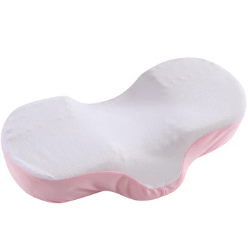 

Memory Foam Anti Wrinkle Pillow Ergonomic Curve Improve Sleeping Pillows Perfect Concave Headrest Neck Support-Pink