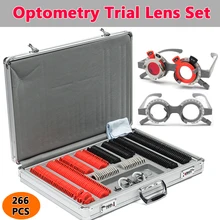 266 pces optometry lente óptica aro caso kit conjunto com optometry teste quadro de teste