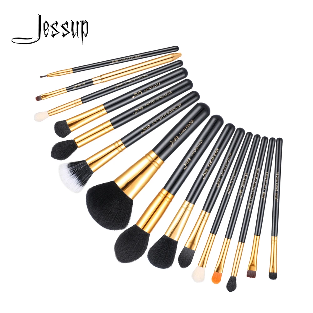 Кисти для макияжа черные/Золотые профессиональные 15 шт.|brush tool|makeup brush setbrush set |