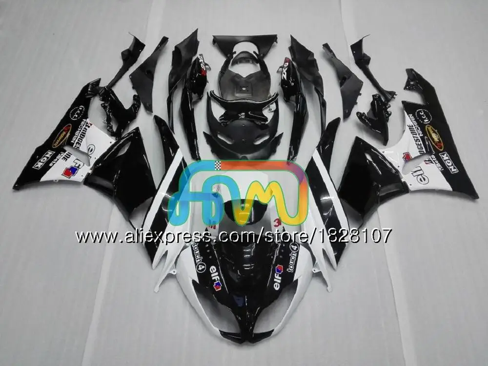 No. 9 Инъекции для KAWASAKI ZX 6R ZX-636 ZX 636 ZX636 25BS. 0 ZX-6R ZX6R 13, 14, 15, 16, 17, 2013 обтекатель Черный Запад - Цвет: No. 9