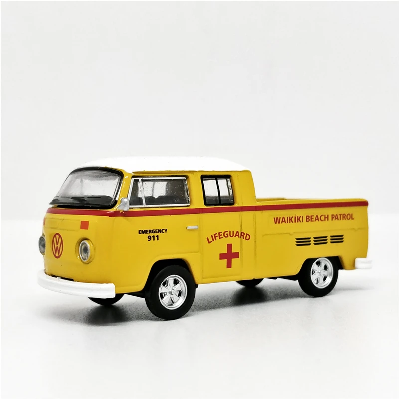 Greenlight 1: 64 VW Тип 2 пикап спасатель желтый без коробки