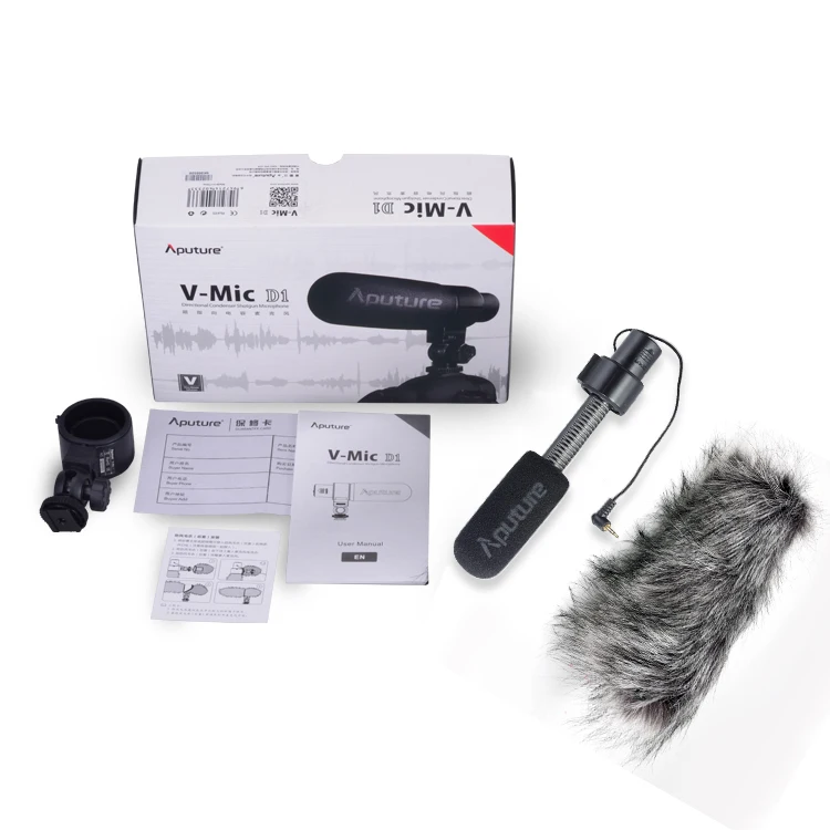 Aputure v-микрофон D1 микрофон для Canon Nikon sony DSLR камер для Youtube видео интервью запись конденсатор направленный микрофон