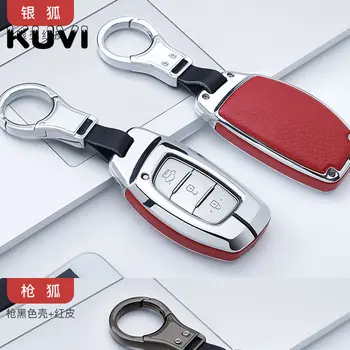 

Alloy Leather Remote Car Key Case Cover For Hyundai IX25 IX35 I20 I30 I40 hb20 Santa Fe Creta Solaris 2017 key shell