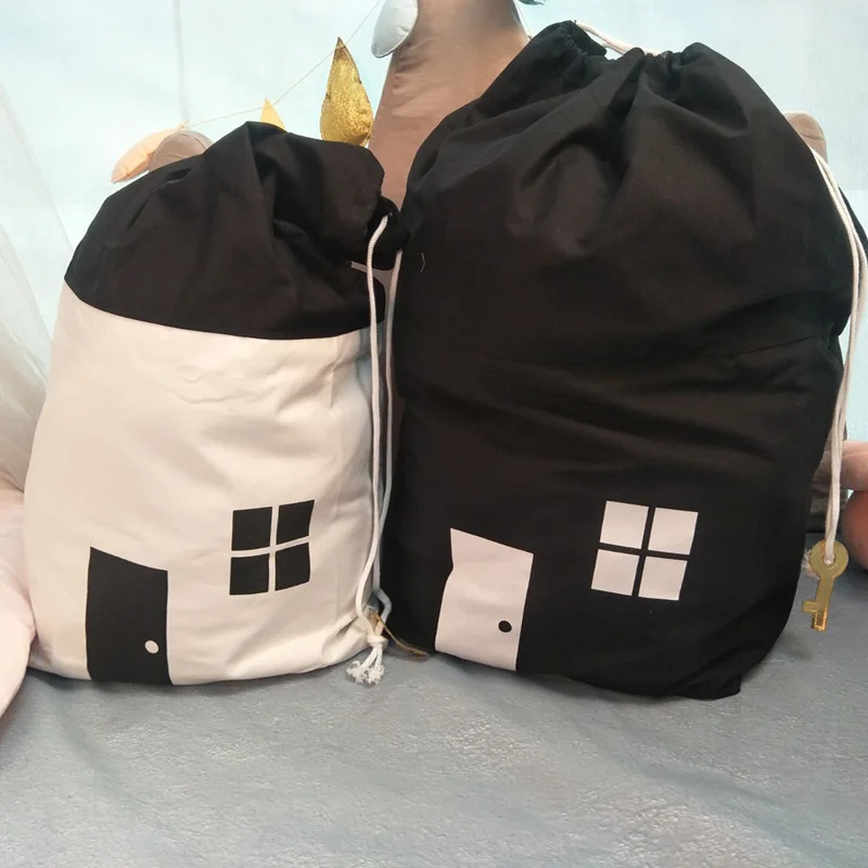Большая емкость сумка для хранения игрушек луч порт сумка Симпатичный в форме домика сумка для хранения детская игрушка детская Холщовая Сумка домашний декор