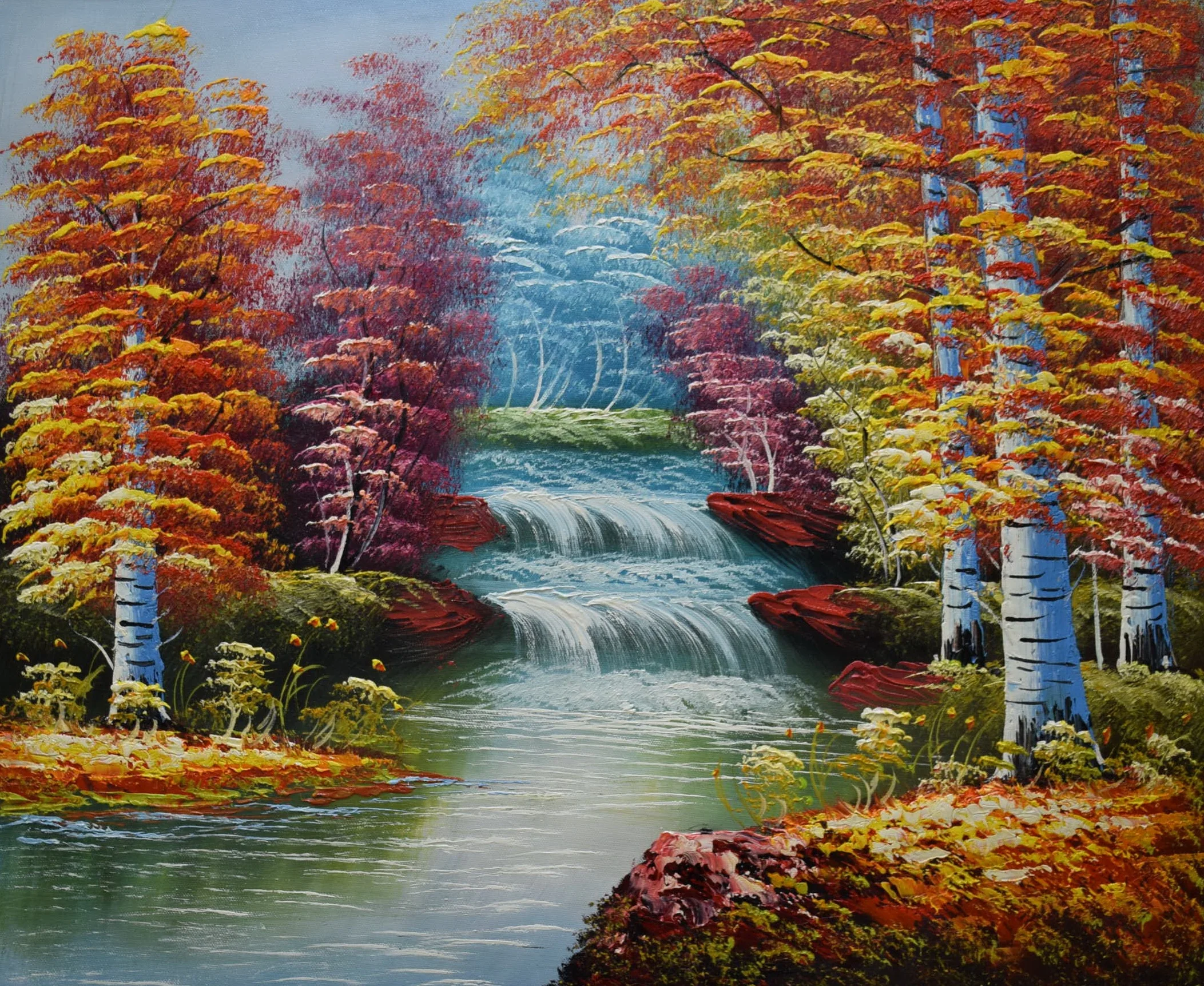 6-Piece Autumn Landscape Theme Oil Painting Canvas Set Multicolour price in  UAE, Noon UAE