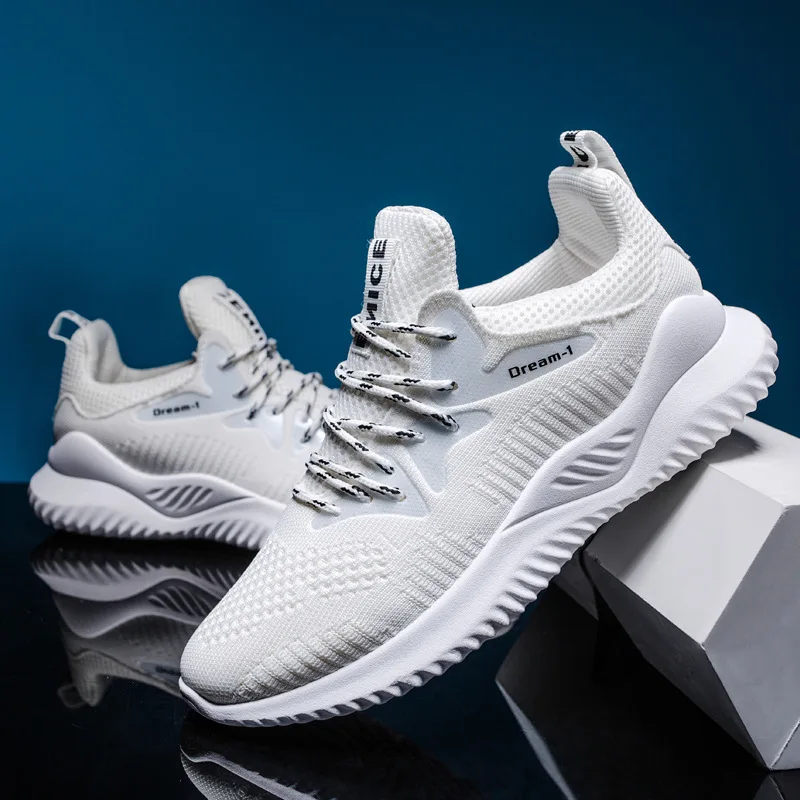 

2019 New Style MEN'S Shoes Fly Woven Men Athletic Shoes Breathable Mesh Running Shoes Men's Trend Casual Shoes Shoes