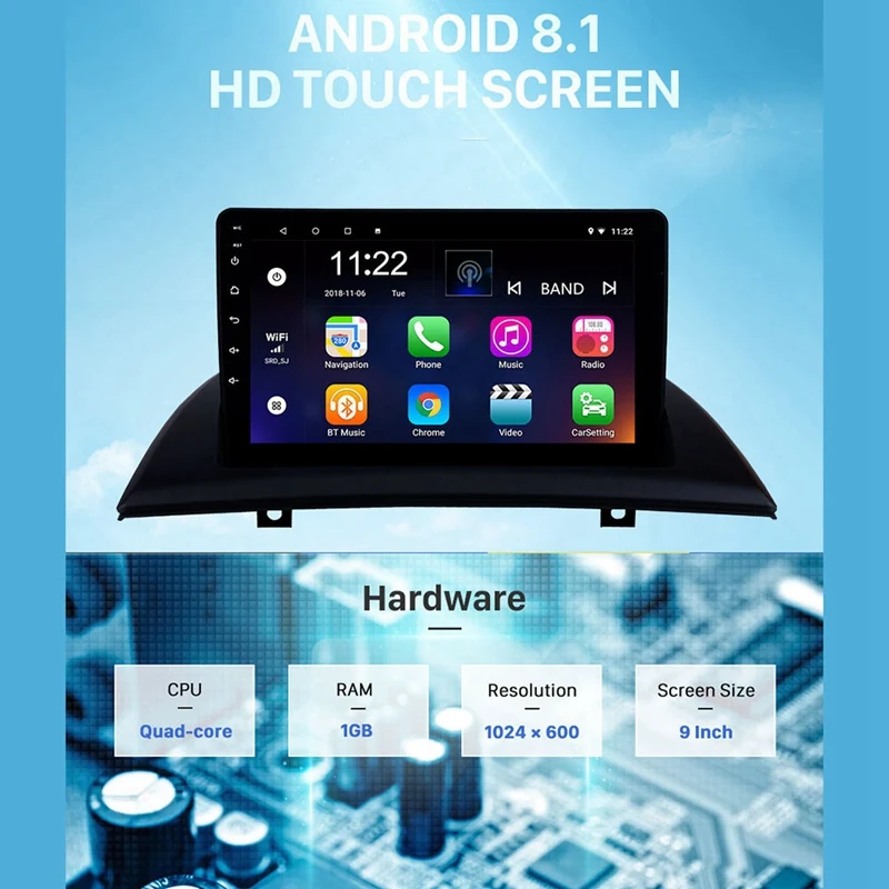 9 дюймов Android 8,1 Автомобильный gps Радио Стерео навигация мультимедийный плеер для BMW X3 E83 2004-2012