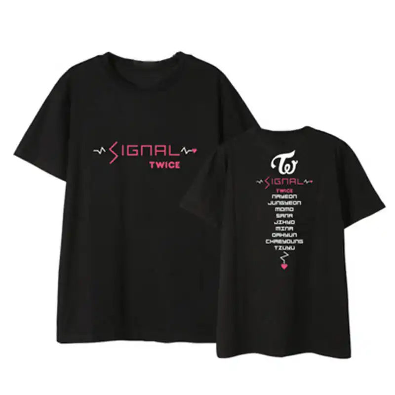 Kpop Twice Signal Album Shirts K Pop Casual Cotton Tshirt T Shirt Short Sleeve Tops T Shirt Dx440 T Shirts Aliexpress