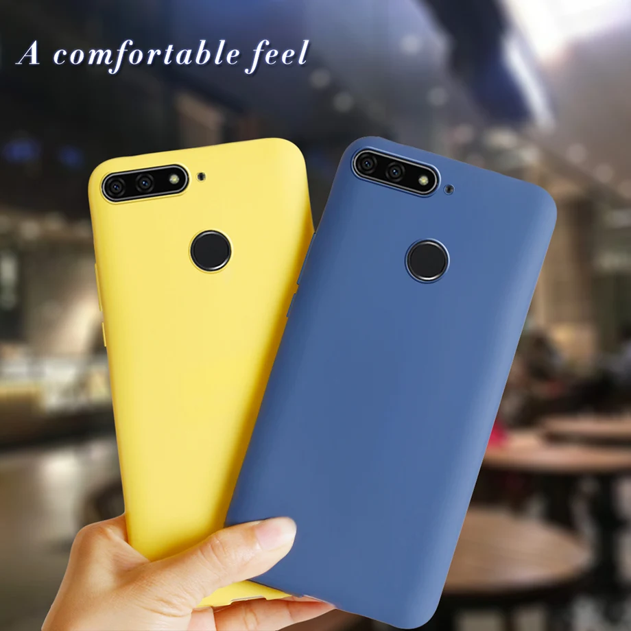 Soft Silicone Candy Color Case Honor 7C Cover on For Huawei 7A Pro C7 A7 7 A C 7Apro 7cpro protect coque cases |
