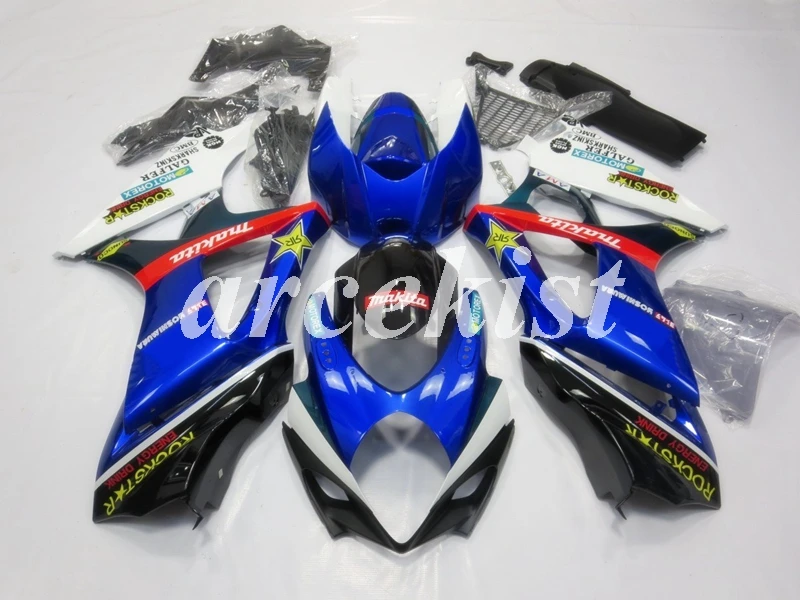 ABS мотоцикл Полный обтекатели комплект подходит для SUZUKI GSX-R1000 GSXR1000 2007 2008 07 08 K7 набор кузова синий