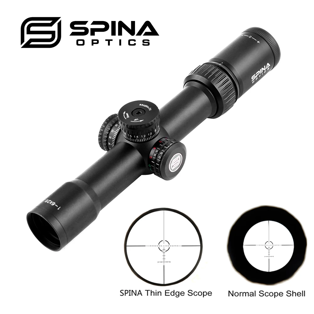 Оптический прицел SPINA 1 6X28 тактический оптический с тонкими краями гравировкой