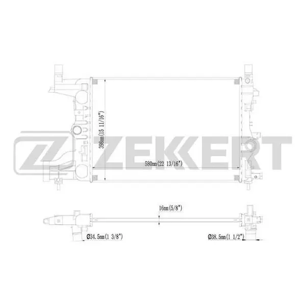 Радиатор охл. дв. Chevrolet Cruze(J30_) 09- Opel Astra J 09