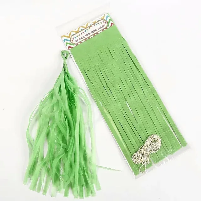 light green 1 сумка(5 шт.) Красочная розовая золотая ткань бумажные кисточки баннер с гирляндами воздушные шары лента дети день рождения девичник вечерние свадебные украшения - Цвет: light green