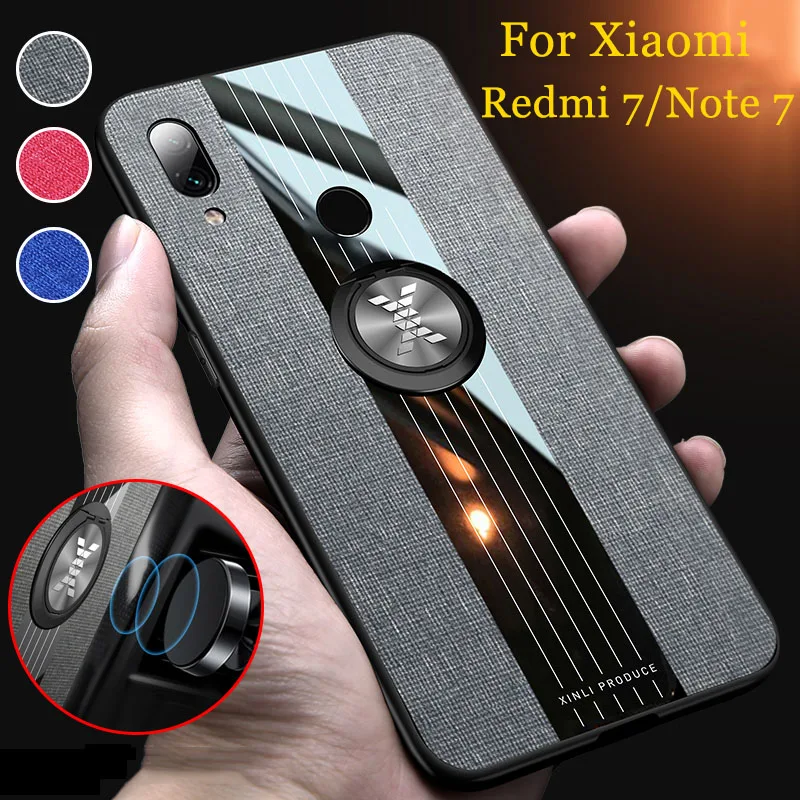

For Xiaomi Redmi Note 7 Cover Phone Case Xiomi ksiomi Readmi Note7 7note bumper Magnetic Adsorption Fundas Armor kickstand Coque