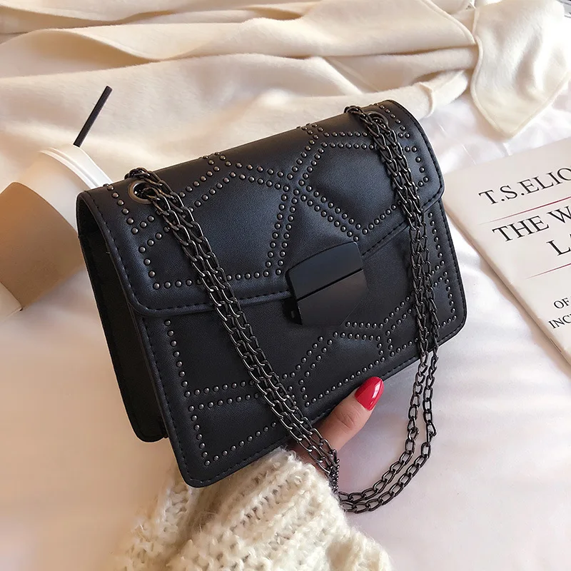 

High Grade Sense Popular Bag Women's 2020 New Style Retro Shoulder Bag Textured Western Style Chain Shoulder Bag