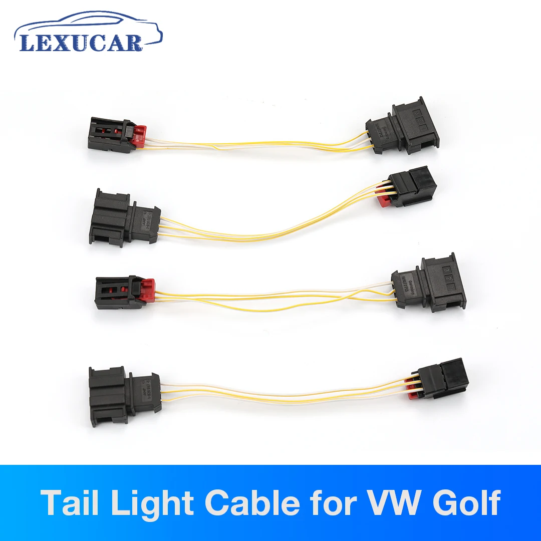 

4pcs OEM 3 Pins LED Tail Light Conversion Cable Harness For VW Golf 6 MK6 R20 7N0 972 703 /191972713