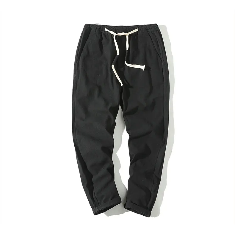 Мужские брюки в стиле хип-хоп, уличная одежда, черные штаны-шаровары, мужские панковские штаны с эластичной резинкой на талии с лентами, повседневные Тонкие штаны для бега, HA6930 - Цвет: KK18